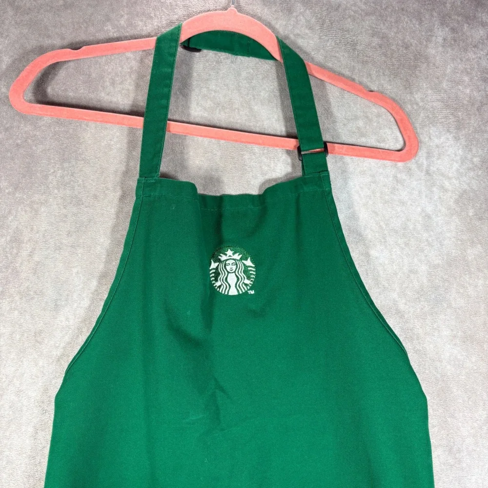 Starbucks Apron Unisex OS Green Barista Uniform Mermaid Logo Pockets Work